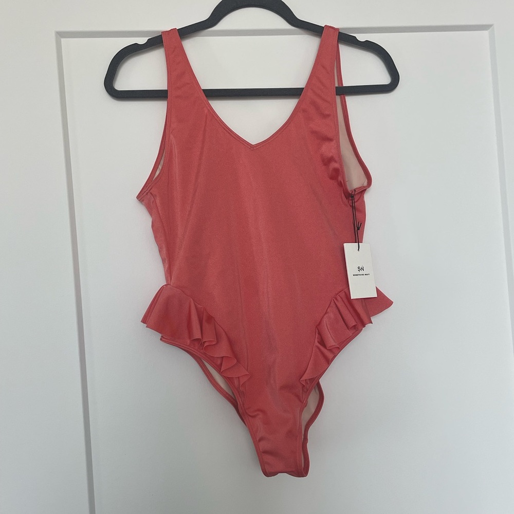 Something Navy Swimsuit Size Small NWT